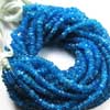 Natural Blue Apatite Faceted Roundel Beads Strand Length 13.5 Inches and Size 3mm to 6mm approx.